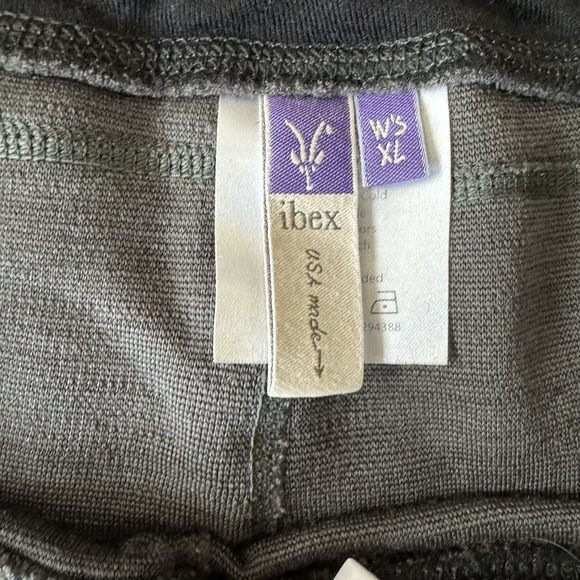 Ibex Wool Pants Womens X-Large Green Wide Leg Flare Pockets Low Rise Merino Knit - Picture 3 of 10